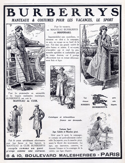 Burberrys (Clothing) 1925 Coats & Suits