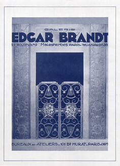 Edgar Brandt (Decorative Arts) 1929 Ironworks Art Deco