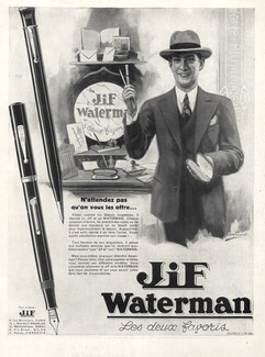 JIF Waterman (Pens) 1930 Leon Fauret