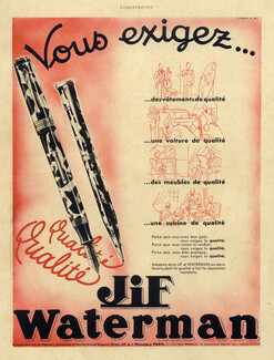 JIF Waterman (Pens) 1934