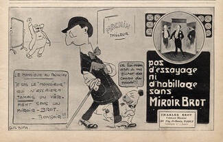 Miroir Brot (Mirror) 1911 Gus Bofa, Comic Strip