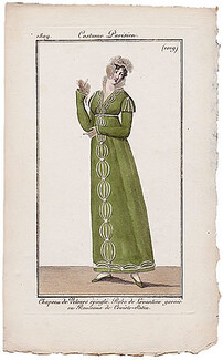 Le Journal des Dames et des Modes 1809 Costume Parisien N°1019