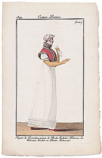 Le Journal des Dames et des Modes 1809 Costume Parisien N°1021