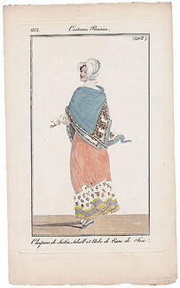 Le Journal des Dames et des Modes 1812 Costume Parisien N°1268