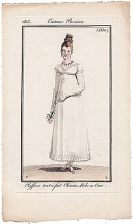 Le Journal des Dames et des Modes 1813 Costume Parisien N°1330 Chinese Hairstyle, Horace Vernet