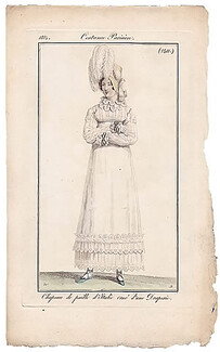 Le Journal des Dames et des Modes 1814 Costume Parisien N°1411 Horace Vernet