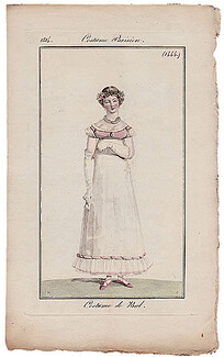 Le Journal des Dames et des Modes 1814 Costume Parisien N°1444 Horace Vernet, Ball Gown