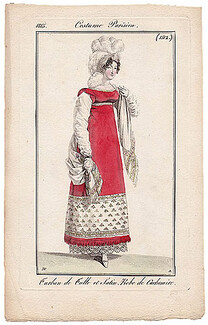 Le Journal des Dames et des Modes 1815 Costume Parisien N°1512 Horace Vernet, Cashmere Dress