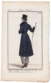 Le Journal des Dames et des Modes 1818 Costume Parisien N°1784, Man, American Grey Pants