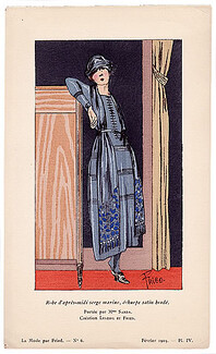 Fried 1919 Dress, Lucien Lelong, Mrs Sarda, Pochoir
