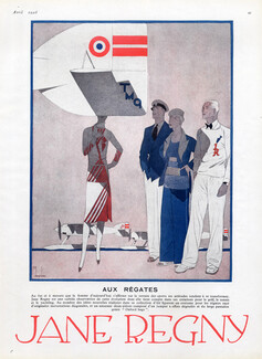 Jane Regny 1928 Sport Fashion Style Oxford bags, Ernst Dryden