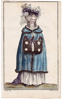 Magasin des Modes Nouvelles Françoises et Angloises 1786 cahier n°3, plate n°3, Desrais, Fitted Coat