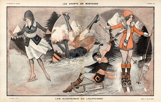 Maurice Pépin 1918 Winter Sports, Luger, Skiing, Ice Skating