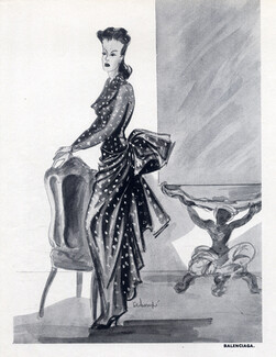 Balenciaga (Couture) 1939 Evening Gown, Schompré