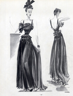 Chanel 1939 Violet Silk Evening Gown, Schompré