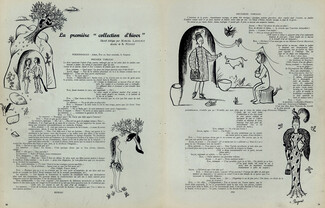 La Première Collection d'Hiver, 1947 - Raymond Peynet First Winter Collection, Adam & Eve, Text by Marcel Lasseaux