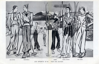 Hermès (Sportswear) 1933 Patou, Schiaparelli, Marcel Rochas, Véra Boréa, Skiing
