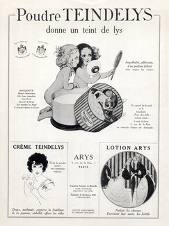 Arys (Cosmetics) 1925 Poudre Teindelys, Gerda Wegener