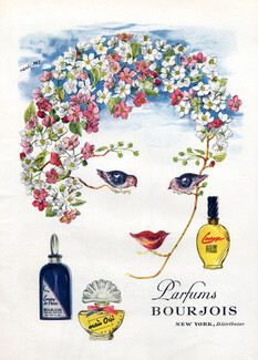 Bourjois (Perfumes) 1946 Xanti-Pat, Soir De Paris, Courage, Mais Oui