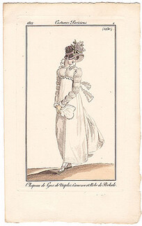 Le Journal des Dames et des Modes 1812 Costume Parisien N°1230