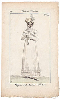 Le Journal des Dames et des Modes 1815 Costume Parisien N°1499 Horace Vernet