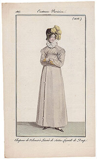 Le Journal des Dames et des Modes 1817 Costume Parisien N°1618 Horace Vernet