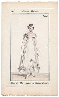 Le Journal des Dames et des Modes 1817 Costume Parisien N°1631 Horace Vernet