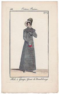 Le Journal des Dames et des Modes 1818 Costume Parisien N°1701