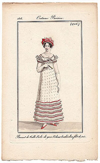 Le Journal des Dames et des Modes 1818 Costume Parisien N°1706