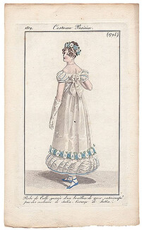 Le Journal des Dames et des Modes 1819 Costume Parisien N°1794