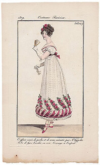 Le Journal des Dames et des Modes 1819 Costume Parisien N°1802 Hyppolite Hairdresser