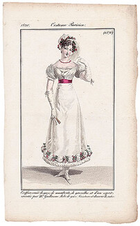 Le Journal des Dames et des Modes 1820 Costume Parisien N°1876 Guillaume Hairdresser