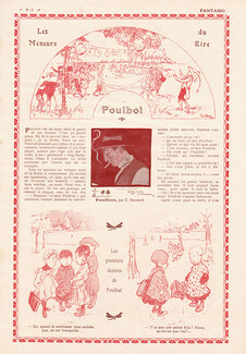 Poulbot - Les Meneurs du Rire, 1910 - Francisque Poulbot First Drawings, Portrait E. Bernard, Biographie, 3 pages