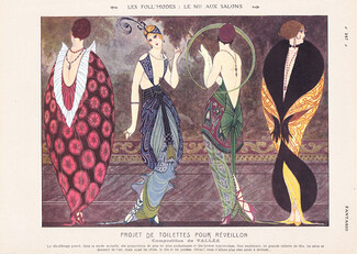 Armand Vallée 1913 Evening Gown, Art Deco Style