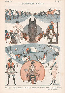 Armand Vallée 1920 Feminism, Horse Racing, Jockey