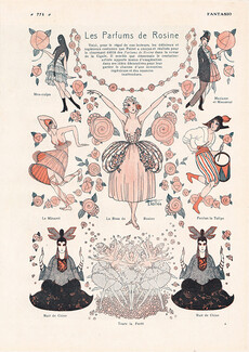 Armand Vallée 1914 Paul Poiret Costumes, Rosine Perfumes, Revue de la Cigale