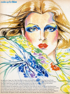 Antonio Lopez 1973 Make-up for Twiggy, Elizabeth Arden & Dior