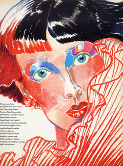 Antonio Lopez 1973 Make-up, Yuki Dress