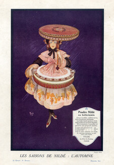 Les Saisons de Nildé : L'Automne, 1921 - Nildé (Cosmetics) Mich, Powder Box Disguise