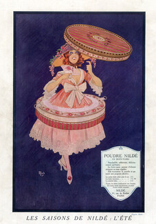 Les Saisons de Nildé : L'Été, 1921 - Nildé (Cosmetics) Mich, Powder Box Disguise