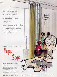 Peggy Sage (Cosmetics) 1959 Manicurists, Shop Place Vendôme