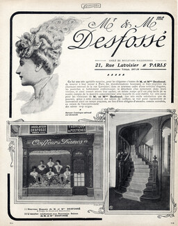 Desfossé (Hairstyle) 1906 Shop, Store, Hairpiece