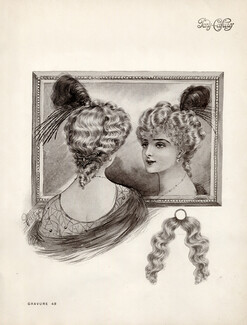 Paris-Coiffures (Hairstyle) 1911 Hairpiece, Gladys