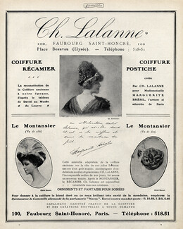Lalanne (Hairstyle) 1908 Marguerite Bresil Autograph, Wig