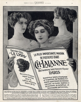 Lalanne (Hairstyle) 1910 Hairpieces, A. Ehrmann
