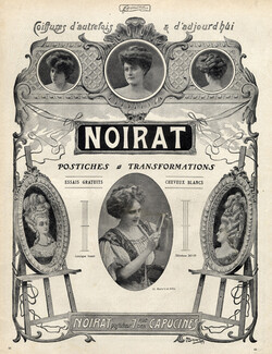 Noirat (Hairstyle) 1908 Hairpieces, Art Nouveau Style