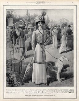 High Life Tailor 1910 Russian Blouse, Sighthound, Dog