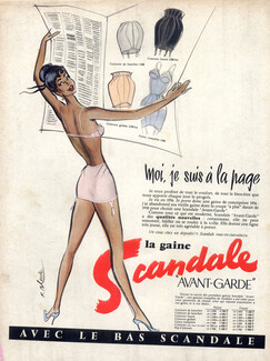 Scandale (Lingerie) 1956 Roger Blonde, Girdle