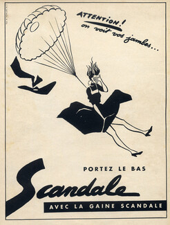 Scandale (Stockings) 1953 Raymond de Lavererie, Parachutist
