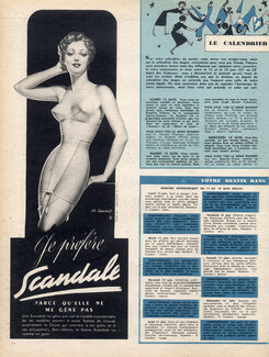 Scandale (Lingerie) 1950 Charles Lemmel, Bra, Girdle